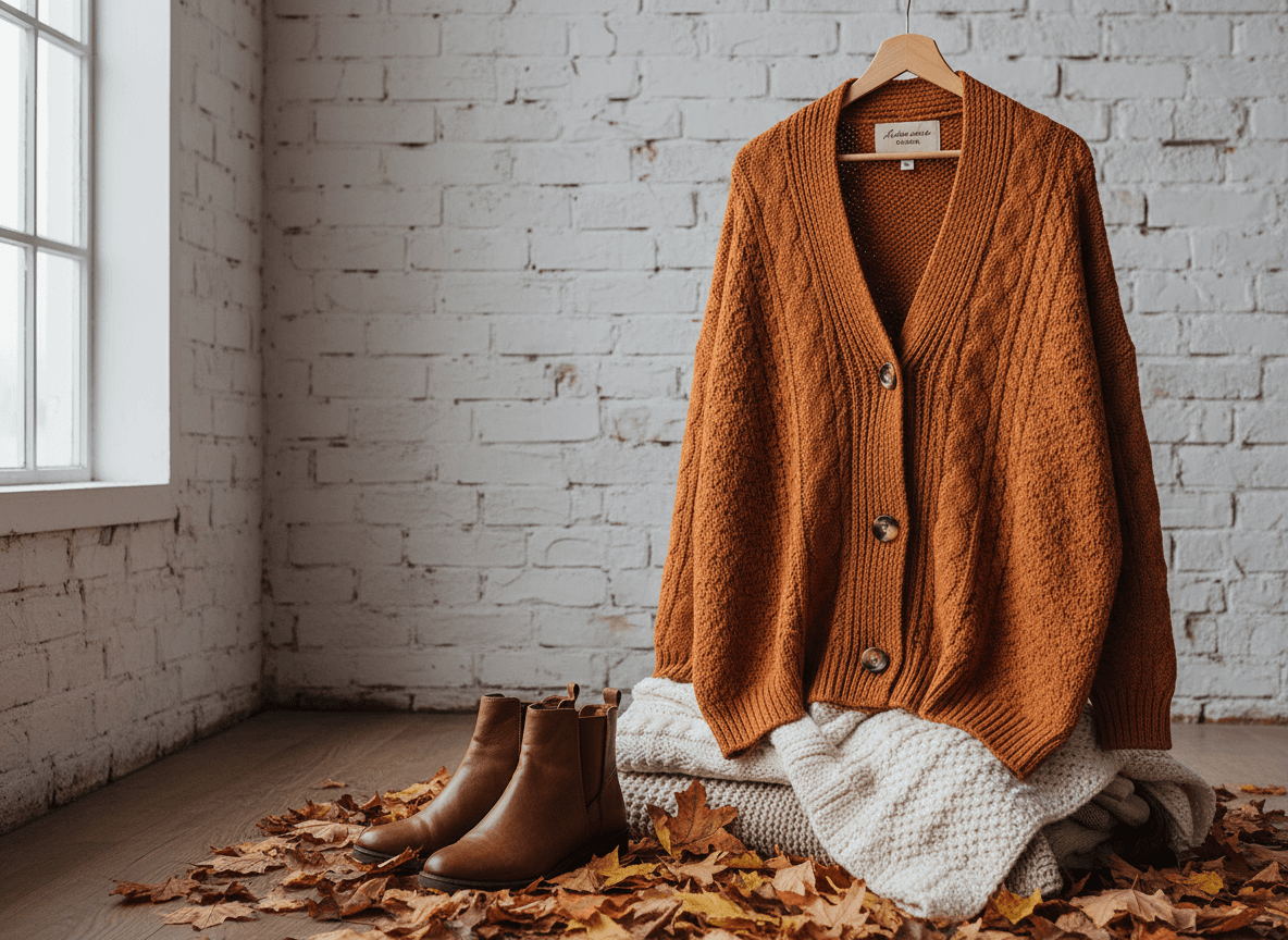 램스울 오버핏 가디건